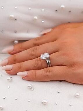 3 carat Cubic Zirconia Solitaire Ring - Women Jewelry